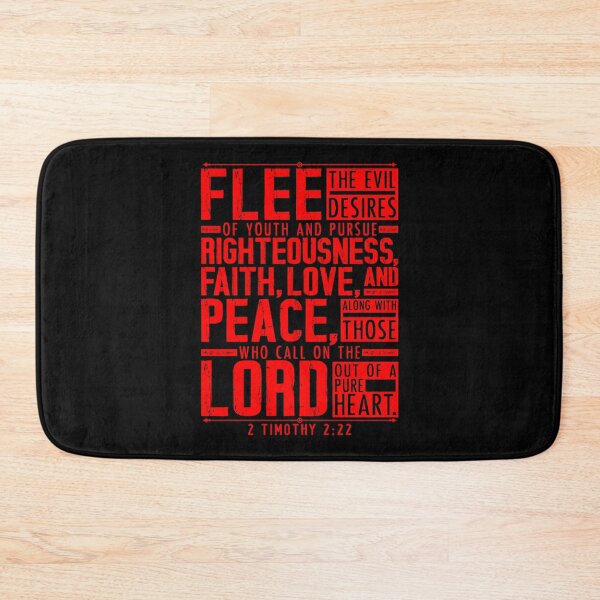 Item preview, 2 Timothy 2:22 Flee The Evil Desires Of Youth designed and sold by plushism.