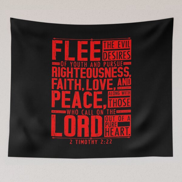 Item preview, 2 Timothy 2:22 Flee The Evil Desires Of Youth designed and sold by plushism.