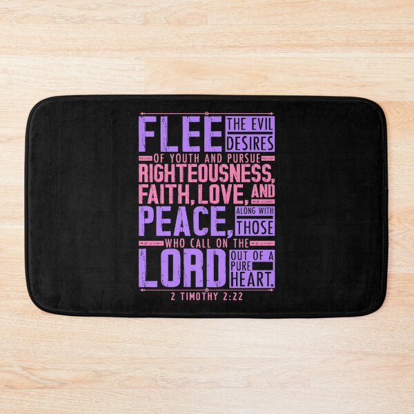 Item preview, 2 Timothy 2:22 Flee The Evil Desires Of Youth designed and sold by plushism.