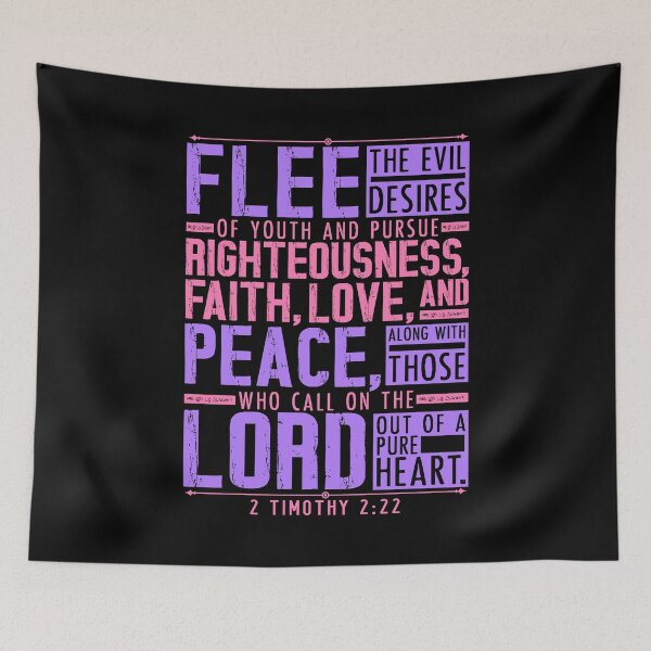 Item preview, 2 Timothy 2:22 Flee The Evil Desires Of Youth designed and sold by plushism.