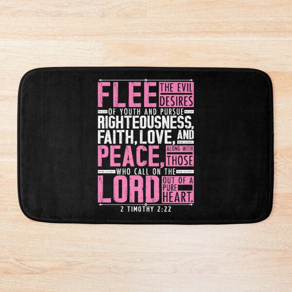 Item preview, 2 Timothy 2:22 Flee The Evil Desires Of Youth designed and sold by plushism.