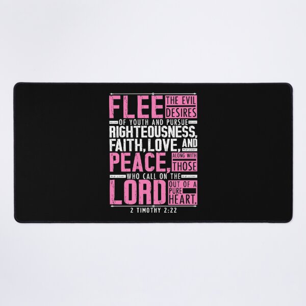 Item preview, 2 Timothy 2:22 Flee The Evil Desires Of Youth designed and sold by plushism.
