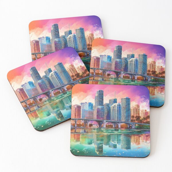 Item preview, Miami Skyline Graffiti Art – Colorful Abstract Urban Street Style designed and sold by Phat Dog Designs .