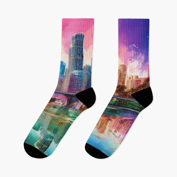 Item preview, Miami Skyline Graffiti Art – Colorful Abstract Urban Street Style designed and sold by Phat Dog Designs .