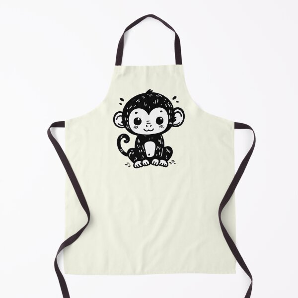 Item preview, Cute Baby Monkey Drawing - Kawaii Animal Nursery Art designed and sold by happyartworks.