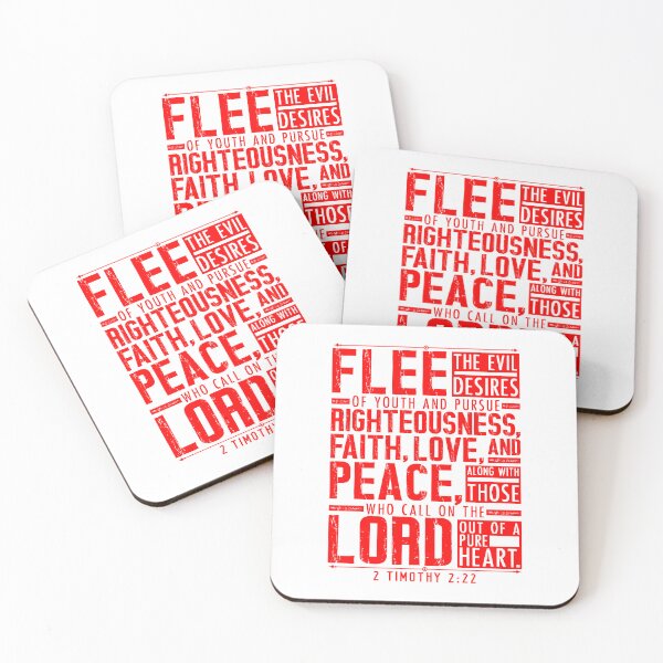 Item preview, 2 Timothy 2:22 Flee The Evil Desires Of Youth designed and sold by plushism.