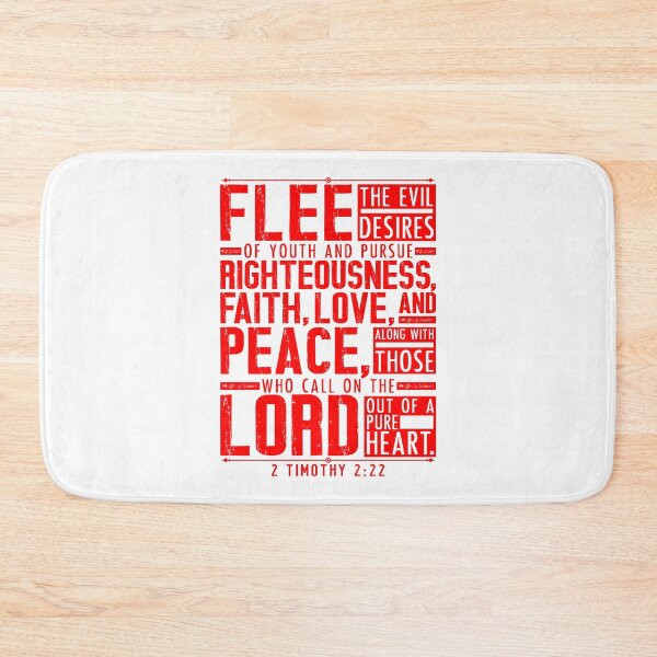 Item preview, 2 Timothy 2:22 Flee The Evil Desires Of Youth designed and sold by plushism.