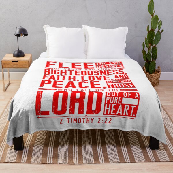 Item preview, 2 Timothy 2:22 Flee The Evil Desires Of Youth designed and sold by plushism.