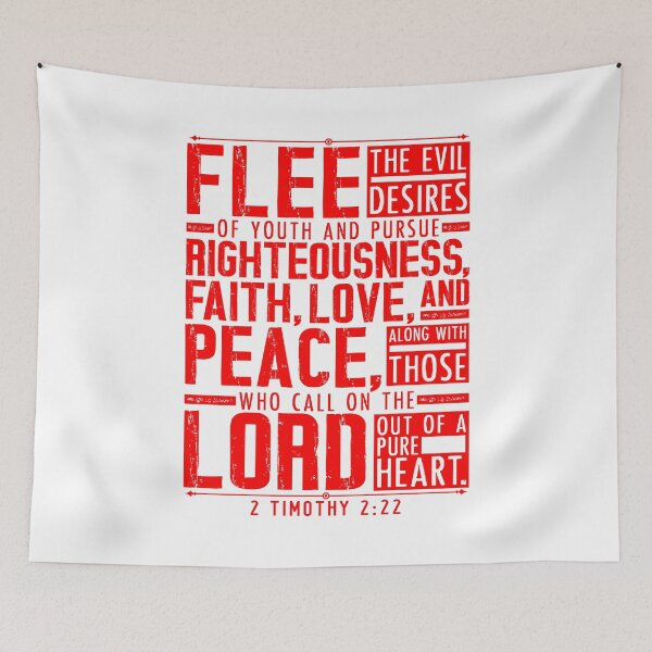 Item preview, 2 Timothy 2:22 Flee The Evil Desires Of Youth designed and sold by plushism.