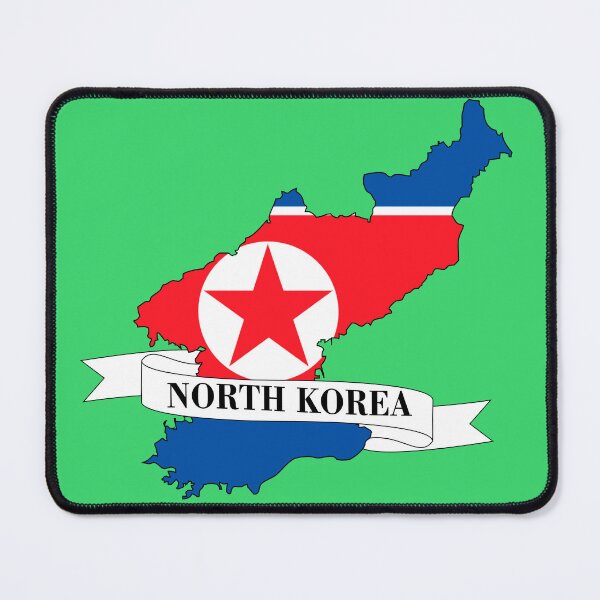 Item preview, North Korea flag map designed and sold by visual adventures.