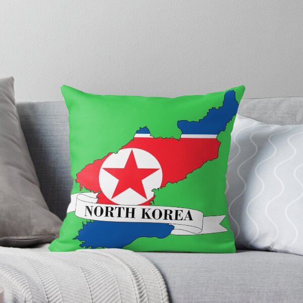 Item preview, North Korea flag map designed and sold by visual adventures.