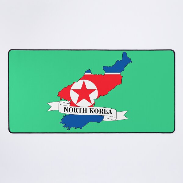 Item preview, North Korea flag map designed and sold by visual adventures.