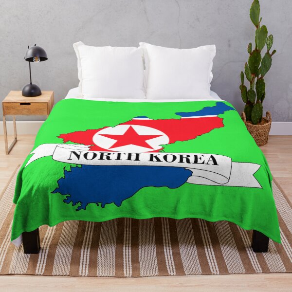 Item preview, North Korea flag map designed and sold by visual adventures.