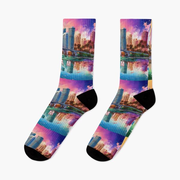 Item preview, Miami Skyline Graffiti Art – Colorful Abstract  designed and sold by Phat Dog Designs .