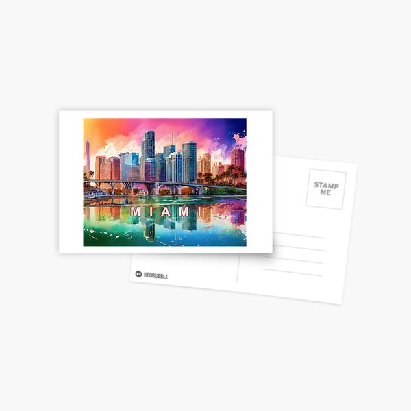 Item preview, Miami Skyline Graffiti Art – Colorful Abstract  designed and sold by Phat Dog Designs .