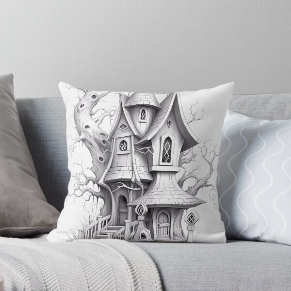 Item preview, Magical Fairy House #9 Coloring Page Pattern  designed and sold by DavidColoring.