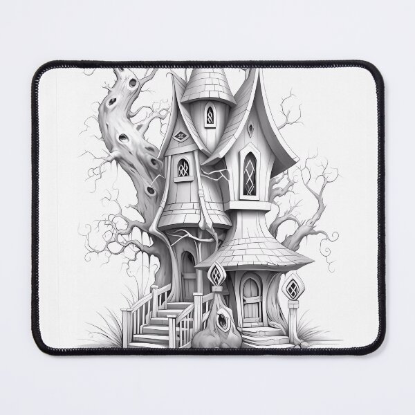 Item preview, Magical Fairy House #9 Coloring Page Pattern  designed and sold by DavidColoring.