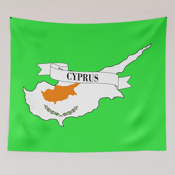 Item preview, cyprus flag map designed and sold by visual adventures.