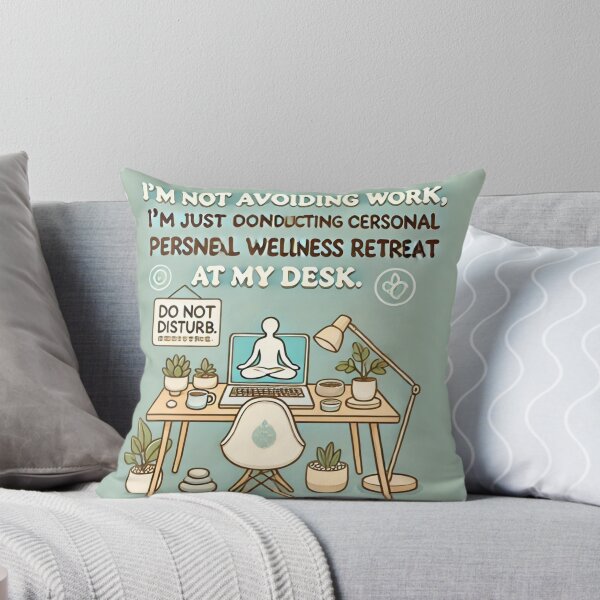 Item preview, ?‍♂️ "Not Avoiding Work, Just a Desk Wellness Retreat! | Funny Office Zen Design" designed and sold by Younes.Art.