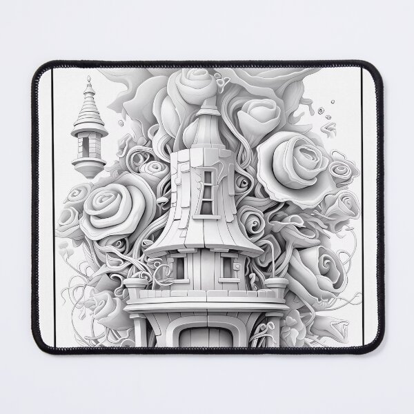 Item preview, Magical Blooming House #2 Coloring Page Pattern  designed and sold by DavidColoring.