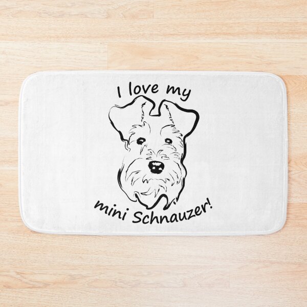 Item preview, I love my mini Schnauzer, minimalist line graphic designed and sold by BandR-Tees.