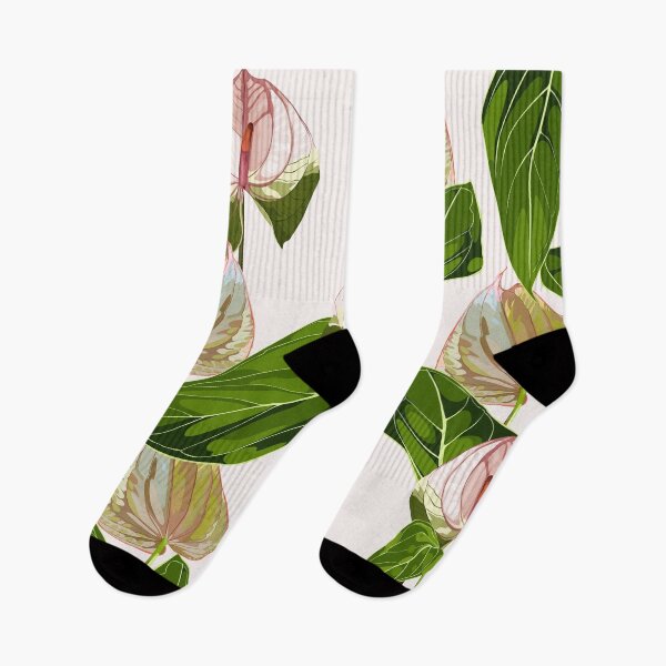 Item preview, Anthurium. Seamless floral pattern with pink glossy flowers and anthurium leaves.  designed and sold by MatyKotiv.