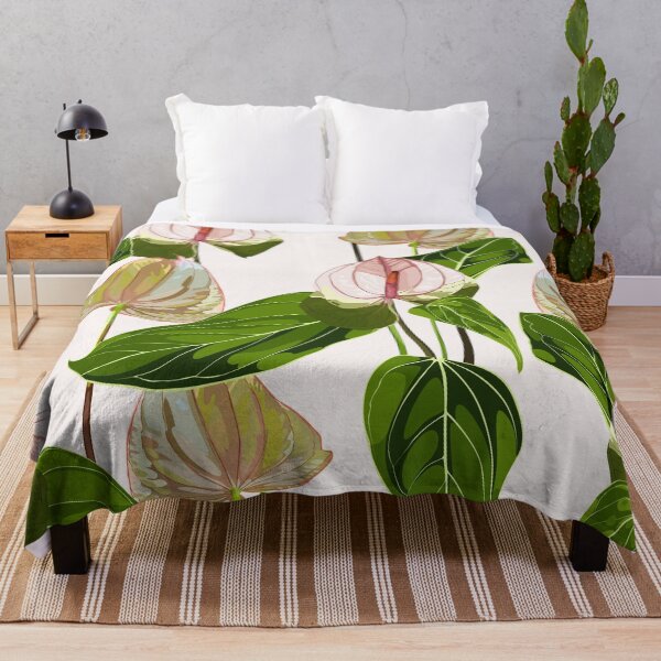 Item preview, Anthurium. Seamless floral pattern with pink glossy flowers and anthurium leaves.  designed and sold by MatyKotiv.