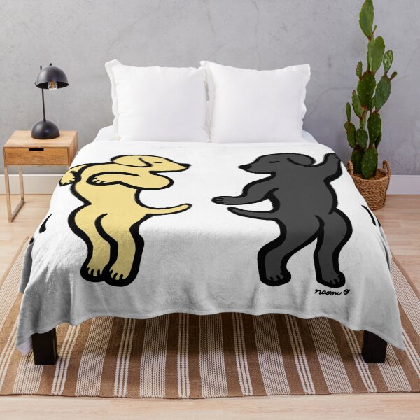 Item preview, Labradores amarillos y negros bailando designed and sold by HappyLabradors.