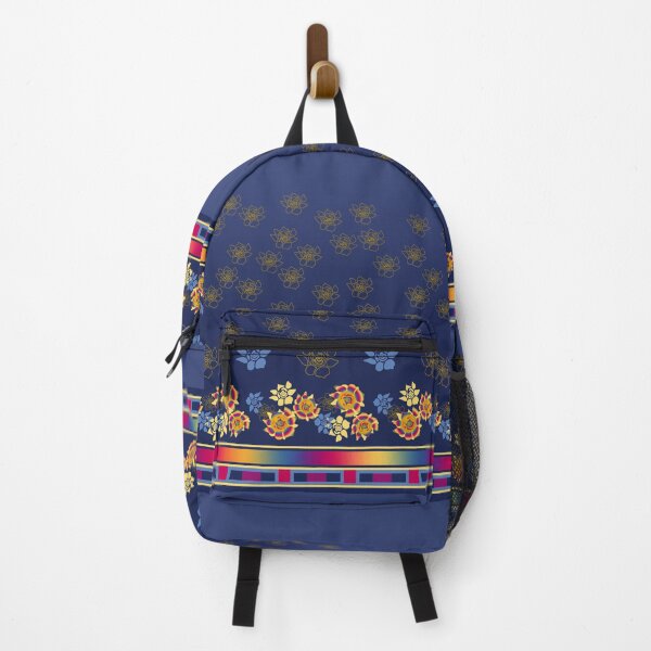 Item preview, India Cloth Floral Border Print Seamless Repeat designed and sold by Sharon Schwalbe.