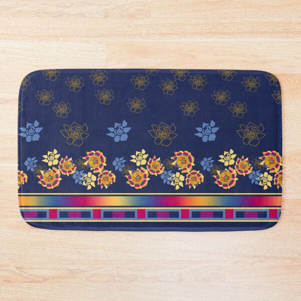Item preview, India Cloth Floral Border Print Seamless Repeat designed and sold by Sharon Schwalbe.
