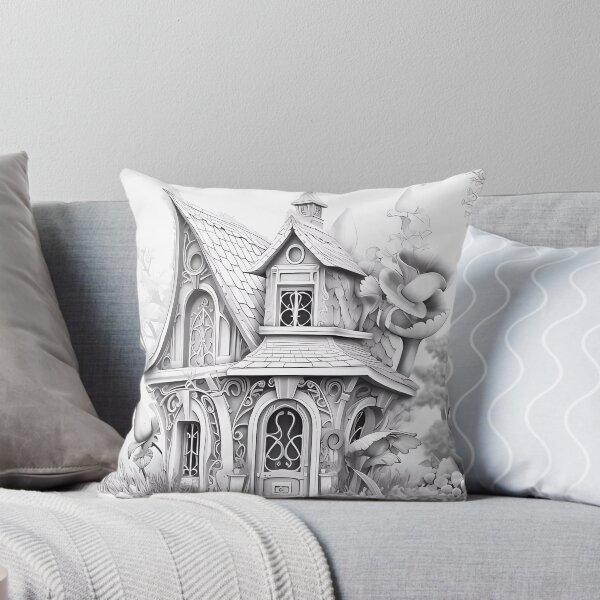 Item preview, Magical Fairy House #6 Coloring Page Pattern  designed and sold by DavidColoring.