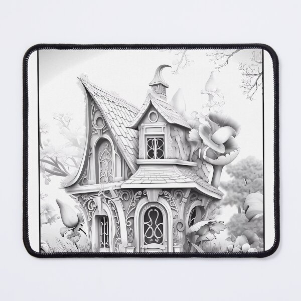 Item preview, Magical Fairy House #6 Coloring Page Pattern  designed and sold by DavidColoring.