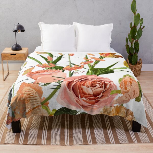 Item preview, Seamless floral pattern with orange glossy lilies flowers, tulips, roses and leaves. designed and sold by MatyKotiv.