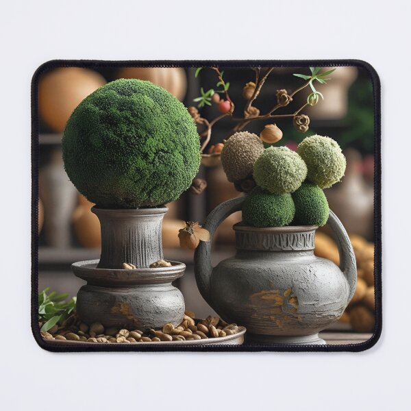 Item preview, there are two vases with plants in them on a table designed and sold by supakor.