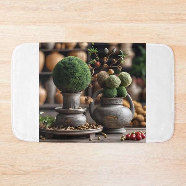 Item preview, there are two vases with plants in them on a table designed and sold by supakor.