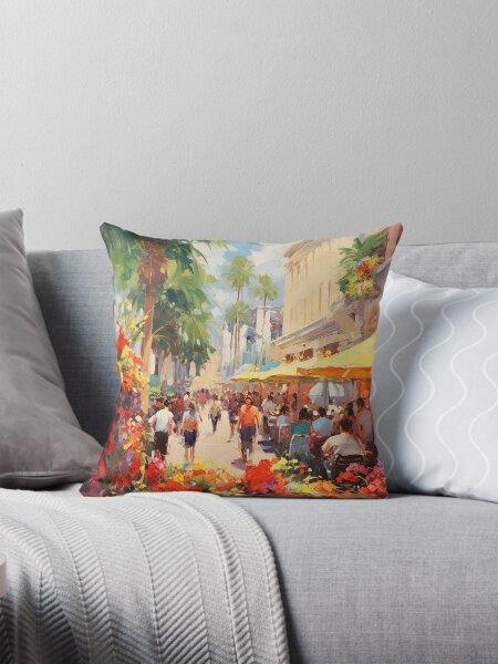 Vista previa del artículo con la obra «Cuadro impresionista de un vibrante mercado callejero - Pintura de bellas artes», diseñado y vendido por TheArtistOf2022.