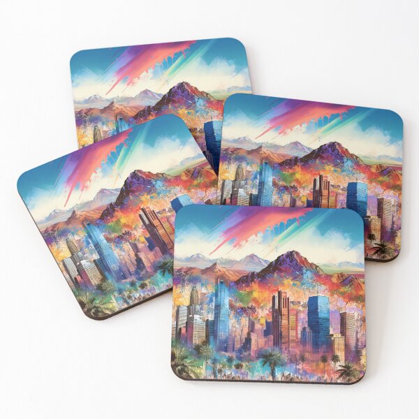 Item preview, Phoenix Skyline Colorful Abstract Graffiti Art designed and sold by Phat Dog Designs .