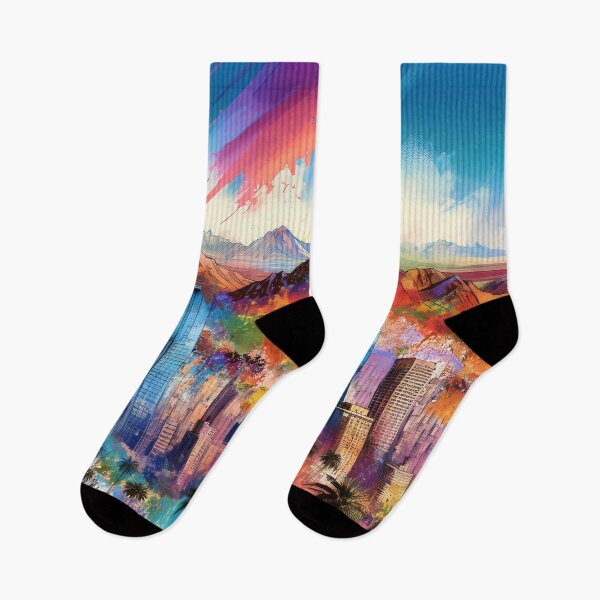 Item preview, Phoenix Skyline Colorful Abstract Graffiti Art designed and sold by Phat Dog Designs .