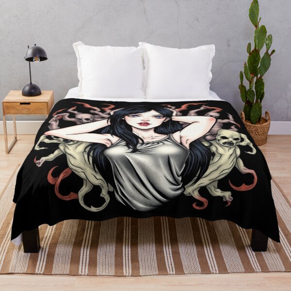 Item preview, Cute Gothic Goth Vampire Horror Girl Tattoo style illustration with demons designed and sold by Vintage Designs +.