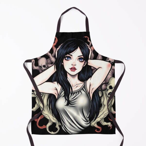 Item preview, Cute Gothic Goth Vampire Horror Girl Tattoo style illustration with demons designed and sold by Vintage Designs +.