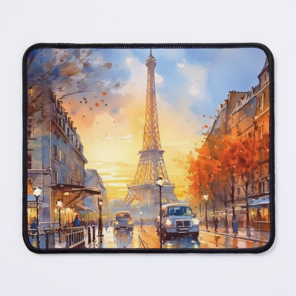 Item preview, A quiet scene in Paris at sunrise - Landscape oil painting designed and sold by TheArtistOf2022.