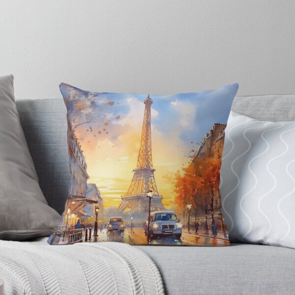 Item preview, A quiet scene in Paris at sunrise - Landscape oil painting designed and sold by TheArtistOf2022.
