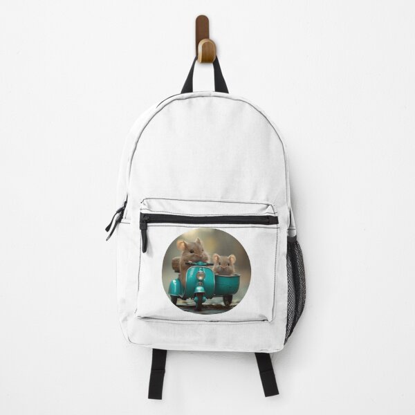 Item preview, Cute little mouse is riding a turquoise motorbike designed and sold by Benitty.