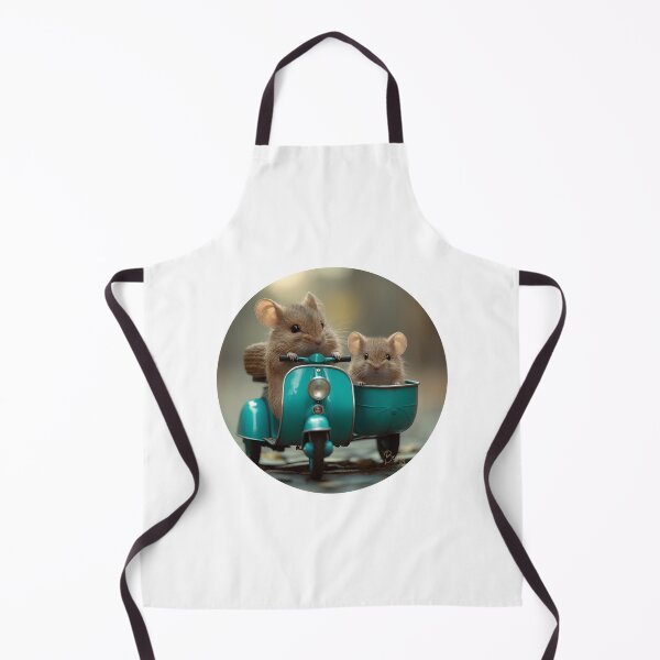 Item preview, Cute little mouse is riding a turquoise motorbike designed and sold by Benitty.