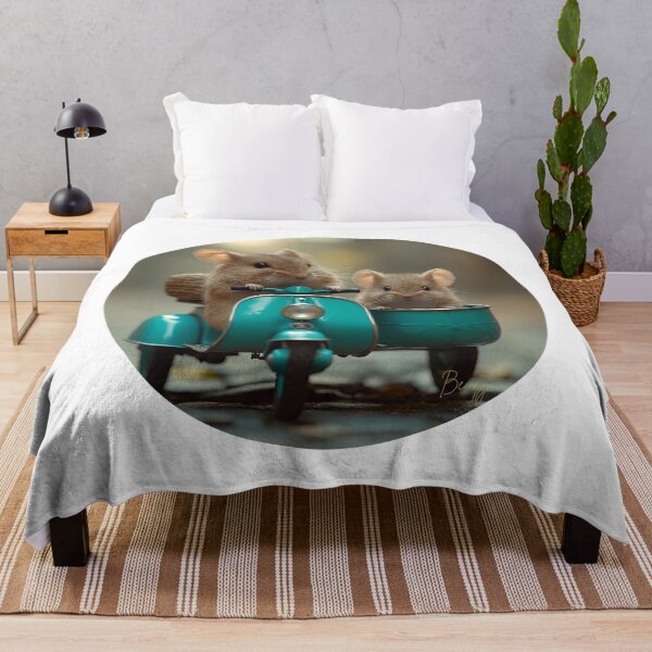 Item preview, Cute little mouse is riding a turquoise motorbike designed and sold by Benitty.
