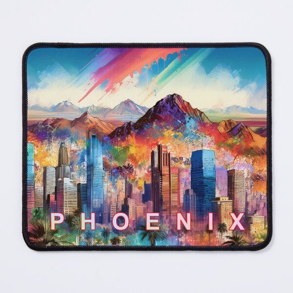 Item preview, Phoenix Skyline Colorful Abstract Graffiti Art - Vibrant Urban Street Style designed and sold by Phat Dog Designs .
