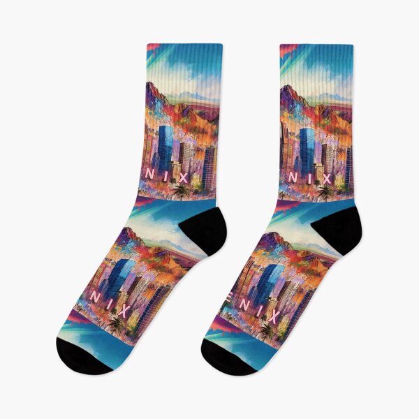 Item preview, Phoenix Skyline Colorful Abstract Graffiti Art - Vibrant Urban Street Style designed and sold by Phat Dog Designs .