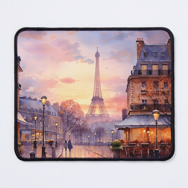 Item preview, A quiet scene in Paris at sunrise - Landscape oil painting designed and sold by TheArtistOf2022.