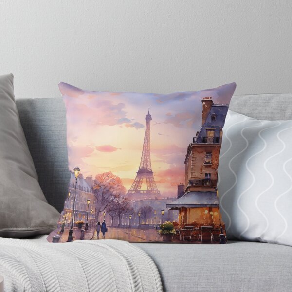 Item preview, A quiet scene in Paris at sunrise - Landscape oil painting designed and sold by TheArtistOf2022.