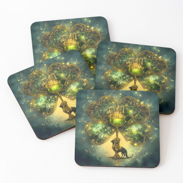 Item preview, Celtic Shamrock of Mystical Realms designed and sold by AI-Only Creations.